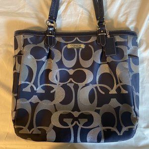 Coach Gallery Optic Blue Shoulder Bag Tote